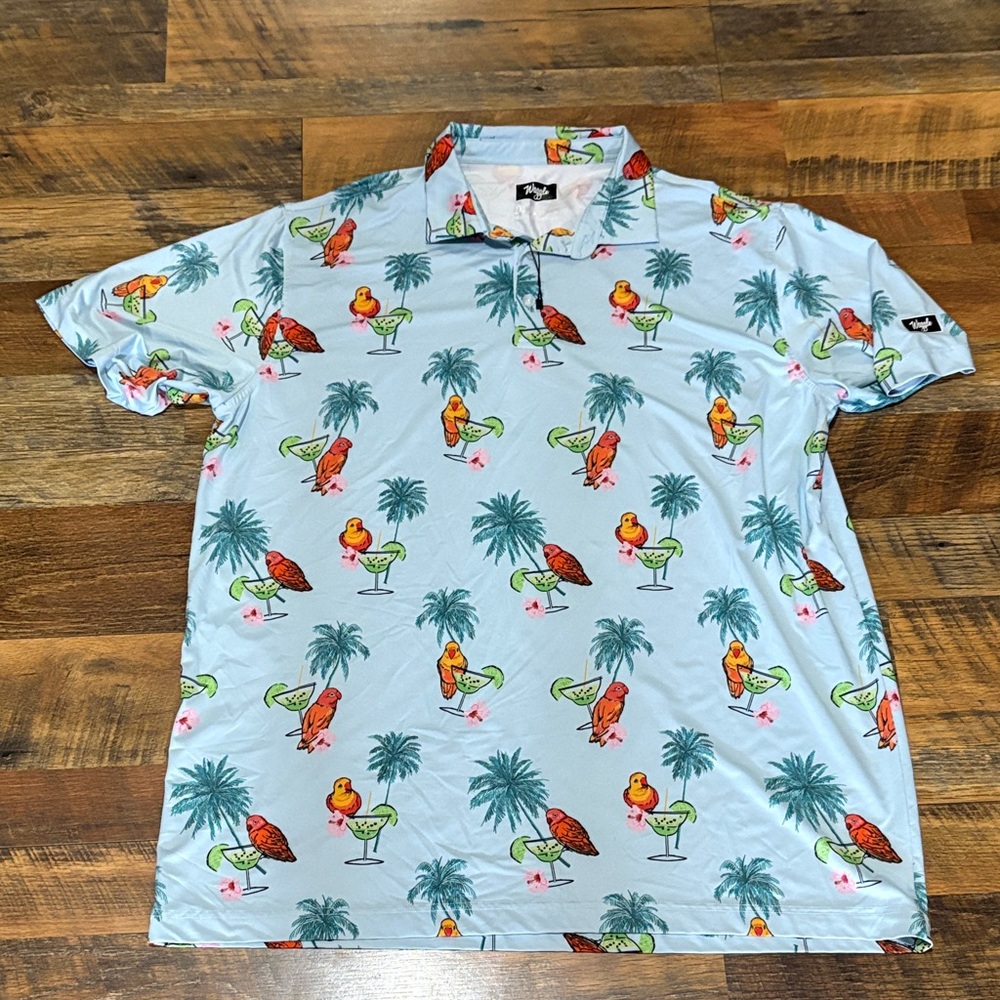Waggle Tropical Print Polo‎ Shirt